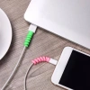 Set 2 vỏ bảo vệ dây cáp tai nghe xoắn ốc màu ngẫu nhiên, chống rối, tuổi thọ cao 4