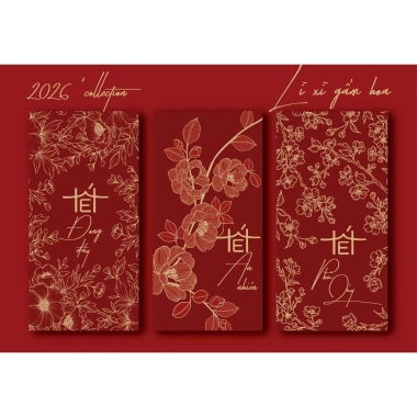 Sét 20-50 bao lì xì Tết 2.026 chữ Tết - mẫu mới Xuân Bính Ngọ, mừng tuổi, biếu tặng - 30.000đ 5