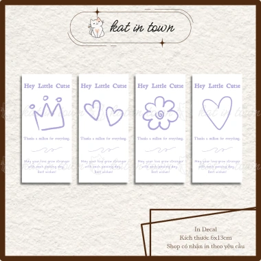 Set 20-50 Nhãn Dán Decal Niên Phong Mặt Cười Tím 6x13cm Chống Nước, Màu Rõ Nét - 8.500₫