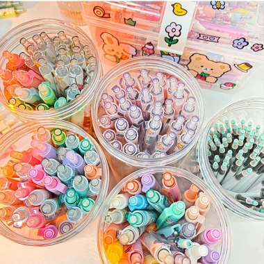 Set 20 Bút Mực Gel Hoạt Hình Ngòi 0.5mm Đen Dễ Thương - Giá chỉ 20.000 VND 6