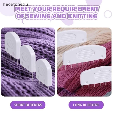 Set 20 chiếc NS Knit Blockers thép không gỉ 2 kích cỡ DIY đan móc 7