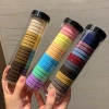 Set 20 Dây Chun Buộc Tóc Co Dãn Nhiều Màu, Hộp Ống Trong Suốt - Hot Trend 10.000₫