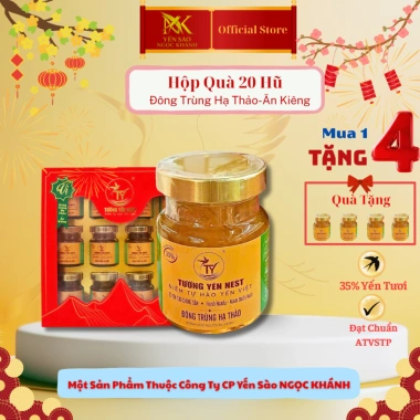 Set 20 hũ Tổ Yến 35% 70ml Vị Đông Trùng Hạ Thảo - ISOMALT - Quà Tết 1.160.000 VND