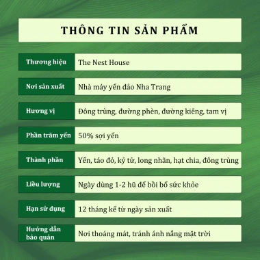 Set 20 hũ yến chưng sẵn không hộp The Nest House - Giá ưu đãi 600,000 VND (giá gốc 762,000 VND)