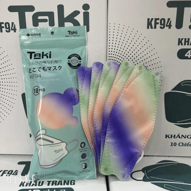 Set 20 khẩu trang 4D KF94 cầu vòng màu loang ombre – bảo vệ tối ưu, giá chỉ 12.000₫ 5