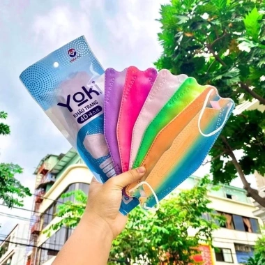 Set 20 khẩu trang 4D KF94 cầu vòng màu loang ombre – bảo vệ tối ưu, giá chỉ 12.000₫ 6