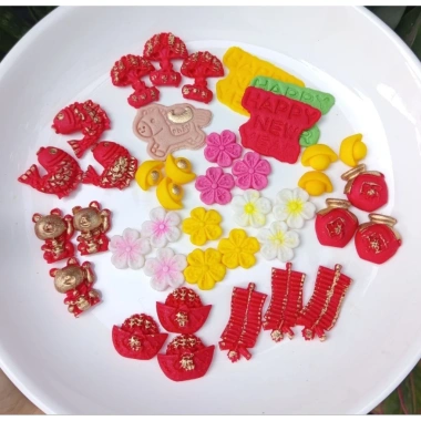 Set 20 mẫu kẹo Gumpaste ăn được Tết Bính Ngọ 2.026 - Trang trí kem, cupcake, mousse, chỉ 45.000₫ 2