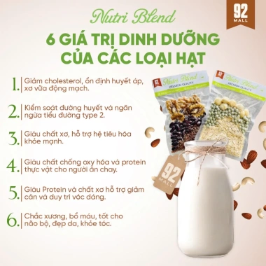 Set 20 Ngày Hạt Dinh Dưỡng Nấu Sữa Mix Sẵn - Ăn Dặm & Cháo Bé, Giá Chỉ 84,648 VND