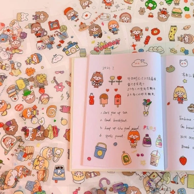 Set 200 sticker hoạt hình dễ thương cho bé - Trang trí sáng tạo, giá 68.000₫