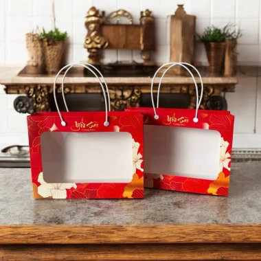 Set 25/50 Túi Giấy ThankU Đỏ Sang Trọng - Lạ Mắt, Nổi Bật, Giá Ưu Đãi 210k