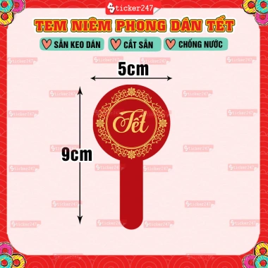 Set 28 Tem Niêm Phong Tết 2.026 Ngựa Bính Ngọ - Decal Vinyl Chống Nước Dán Hũ Hạt PET, Hộp Quà Sang Trọng - Giá 21.500đ 8