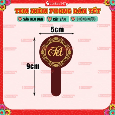 Set 28 Tem Niêm Phong Tết 2.026 Ngựa Bính Ngọ - Decal Vinyl Chống Nước Dán Hũ Hạt PET, Hộp Quà Sang Trọng - Giá 21.500đ 9