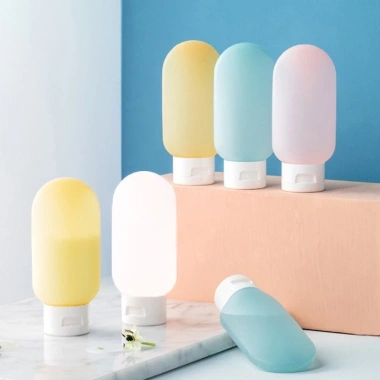 SET 3-4 Lọ Chiết 60ml Dầu Gội & Sữa Tắm Du Lịch - Chai Nắp Nhấn và Túi Zip Giá Sỉ 19.583