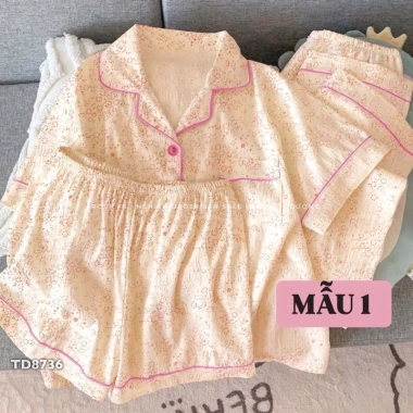 Sét 3 chi tiết áo, quần dài, quần sooc mặc nhà cực xinh - Giá ưu đãi 179k 3