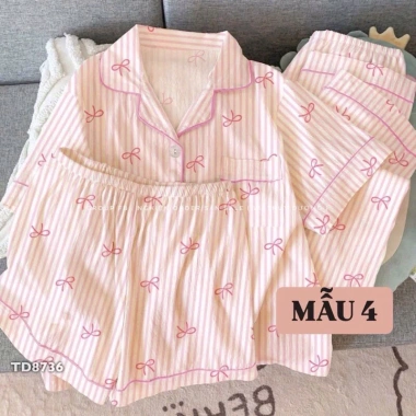 Sét 3 chi tiết áo, quần dài, quần sooc mặc nhà cực xinh - Giá ưu đãi 179k 4