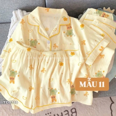 Sét 3 chi tiết áo, quần dài, quần sooc mặc nhà cực xinh - Giá ưu đãi 179k 6