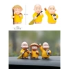 Sét 3 Chú Tiểu Áo Vàng Quét Rác Trang Trí Taplo Xe Hơi, Tượng Phong Thủy, 65.000đ 4