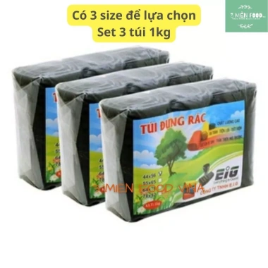 Set 3 cuộn 1kg Túi rác tự hủy 3 size EIG - Nhựa phân hủy, màu tùy chọn, 12.900 VND 5
