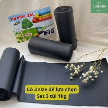 Set 3 cuộn 1kg Túi rác tự hủy 3 size EIG - Nhựa phân hủy, màu tùy chọn, 12.900 VND 9