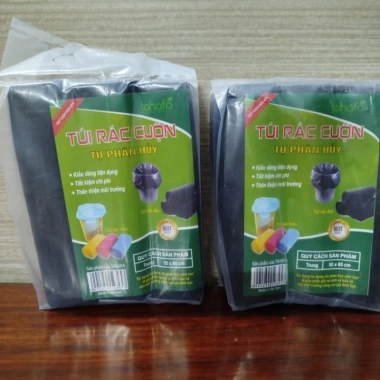 Sét 3 cuộn Túi đen đựng rác tự phân hủy - Nilon thân thiện môi trường, giá 7.900₫ 4 Sét 3 cuộn Túi đen đựng rác tự phân hủy - Nilon thân thiện môi trường, giá 7.900₫ 4