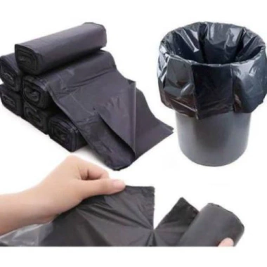 Set 3 Cuộn Túi Đựng Rác Tự Phân Hủy 55x65 cm Đen, Bảo Vệ Môi Trường, Tiện Dụng - 18.500 VND