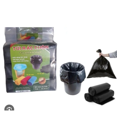 Set 3 cuộn túi đựng rác tự phân huỷ bảo vệ môi trường chỉ 12.000 VND