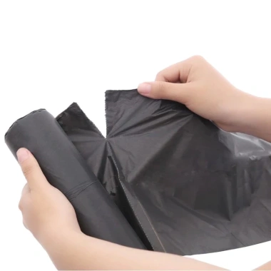 Sét 3 cuộn Túi rác tự phân hủy đen không lõi 55x65cm Giá chỉ 22.000₫