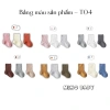 Set 3 đôi tất vớ trơn tone màu Hàn Quốc cho bé Mimo Baby T04 giảm còn 89.000 VND 2
