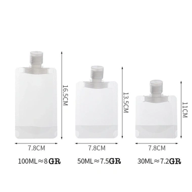 Set 3 gói chiết mỹ phẩm du lịch nắp bật màu trắng - Tiện lợi, giá chỉ 2.500₫