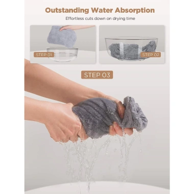 Set 3 khăn quấn ủ tóc microfiber cao cấp - Khô nhanh, bảo vệ tóc, giá chỉ 100k