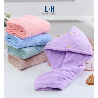 Set 3 khăn quấn ủ tóc microfiber cao cấp - Khô nhanh, bảo vệ tóc, giá chỉ 100k