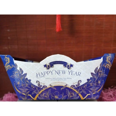 Set 3 khay thuyền Tết Happy New Year – Trang trí giỏ quà Tết, thiết kế tinh tế, đồ trang trí nội thất, giá ưu đãi 69.000₫