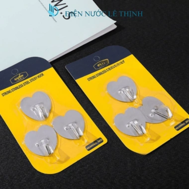 Set 3 móc treo đồ dán dường chịu lực siêu chắc kim loại giá chỉ 13.999đ