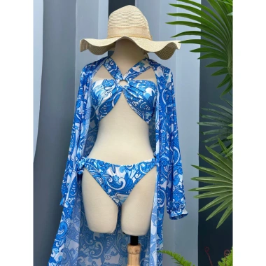 Set 3 món bikini đồ bơi đi biển và áo choàng mẫu mới sexy, giảm còn 309.000 VND