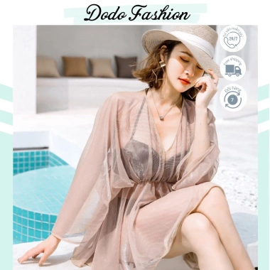 Set 3 món Đồ bơi nữ tay dài, Bikini 2 mảnh quần đùi + áo choàng tắm trẻ trung giá 52.000₫ 8
