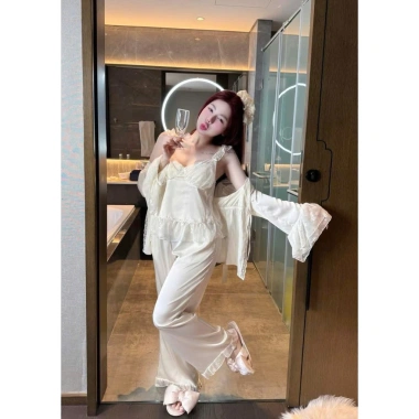 Sét 3 món siêu xịn sò chất lụa Latin phối ren mềm mịn freesize 40-60kg 119k