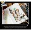 Set 3 sticker trắng sao, mây chiêm tinh, bướm vàng lấp lánh Dán sổ Bullet Journal 4
