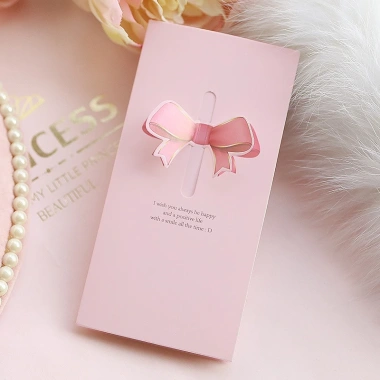 Set 3 thiệp hình nơ nhiều màu thiệp chúc mừng Valentine 8/3 20/10 giá 29.000 VND