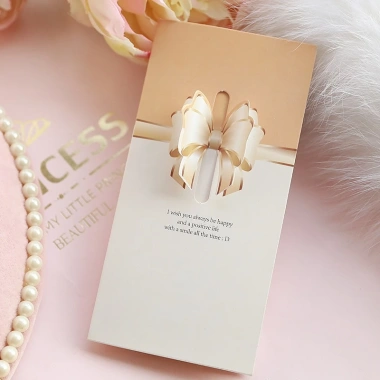 Set 3 thiệp hình nơ nhiều màu - Thiệp Valentine, 8/3, 20/10 giá ưu đãi 29.000đ 3