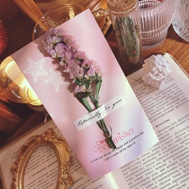 Set 3 thiệp hoa khô đa màu - Thiệp chúc mừng Valentine, 8/3, 20/10, 48.800₫ 2