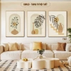 Set 3 Tranh Canvas Vintage - Treo Tường Phòng Khách, Ngủ, Làm Việc, 77.900₫