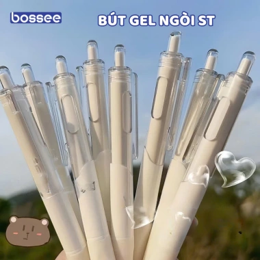 Set 30 bút bi gel ST viết trơn mực xanh và đen, chữ đẹp cho học sinh sinh viên 8
