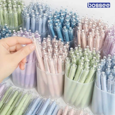 Set 30 bút bi gel ST viết trơn mực xanh và đen, chữ đẹp cho học sinh sinh viên 10