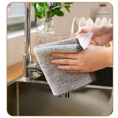 Set 30 Khăn Lau Bếp 23x23 Than Tre Đa Chức Năng, Bông Dày Thấm Nước, Treo Tường - Giá 69.000 VND