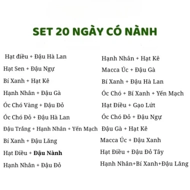 Set 30 ngày hạt dinh dưỡng nấu sữa mix sẵn – Hạt làm sữa ăn dặm cho bé, giá ưu đãi 89.000₫ 7