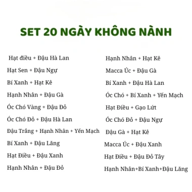 Set 30 ngày hạt dinh dưỡng nấu sữa mix sẵn – Hạt làm sữa ăn dặm cho bé, giá ưu đãi 89.000₫ 8