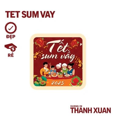 Set 35 tem dán Tết - Đã cắt sẵn, nhãn bóc dán chúc mừng Năm Mới 2.025, 18.000₫ 9