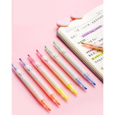 Set 3/6 bút highlight 2 đầu Pastel HI02 - Bút nhớ nhiều màu, giá 11.900đ