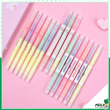 Set 3/6 bút highlight 2 đầu Pastel, nhiều màu, bút nhớ MEILY, giá ưu đãi 11.250 VND