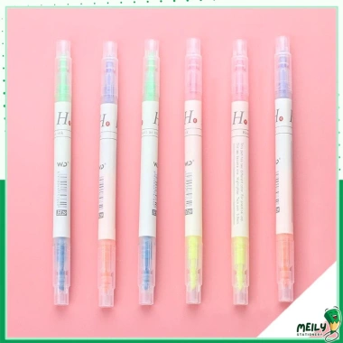 Set 3/6 bút highlight 2 đầu Pastel, nhiều màu, bút nhớ MEILY, giá ưu đãi 11.250 VND